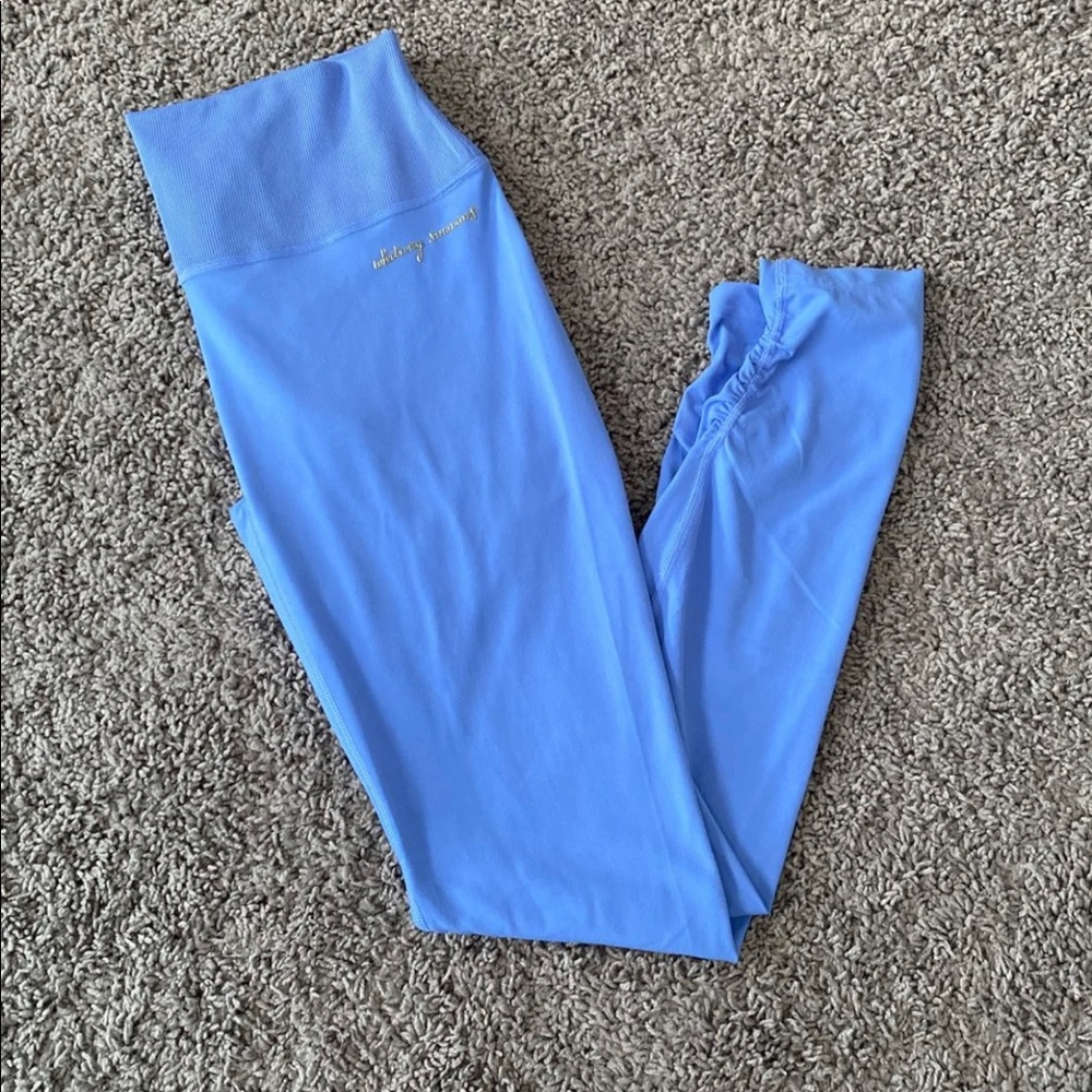 Gymshark Whitney Ribbed Legging Blue LARGE